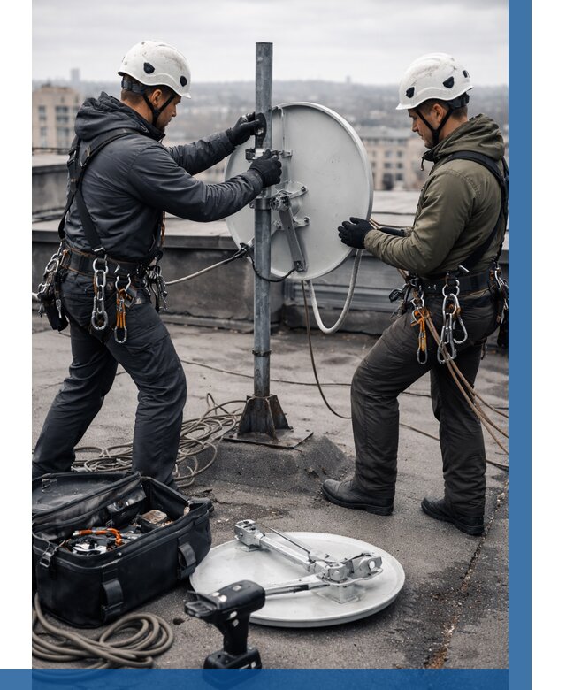 Демонтаж антенн на крыше в Димитровграде от 4636 р. | ВЫСОТНИК-Дмт