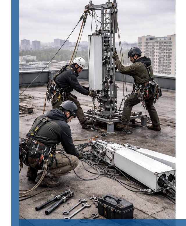 Демонтаж антенн на крыше зданий в Димитровграде с гарантией