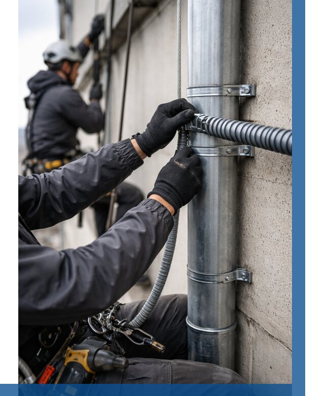 Монтаж гофры для кабеля в Димитровграде от 309 р. | ВЫСОТНИК-Дмт