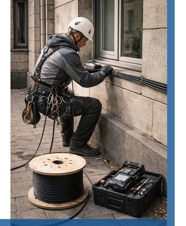 Прокладка оптоволоконного кабеля в Димитровграде от 824 р. | ВЫСОТНИК-Дмт