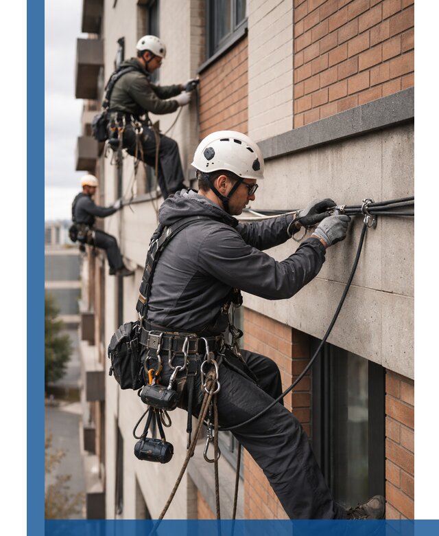 Крепление кабеля на фасаде монтаж и крепеж в Димитровграде