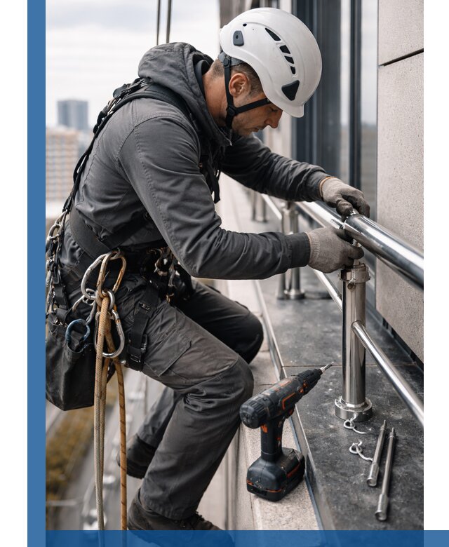 Монтаж ограждений на высоте в Димитровграде для зданий и конструкций