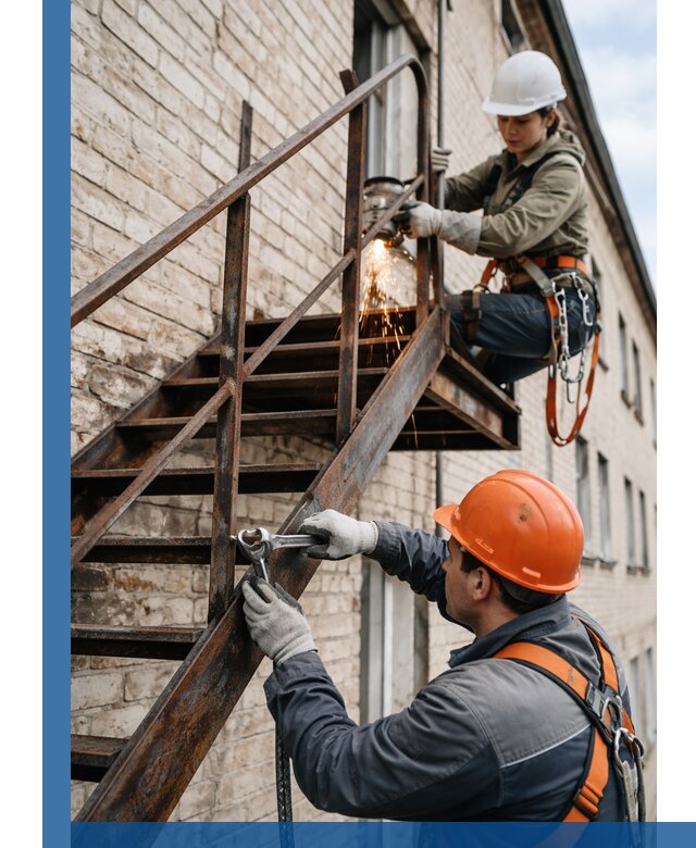 Ремонт и восстановление пожарных лестниц с выездом в Димитровграде