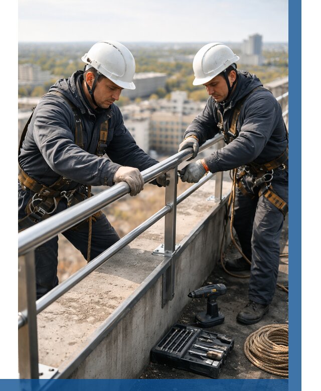 Монтаж перил на высоте в Димитровграде от 2576 р. | ВЫСОТНИК-Дмт