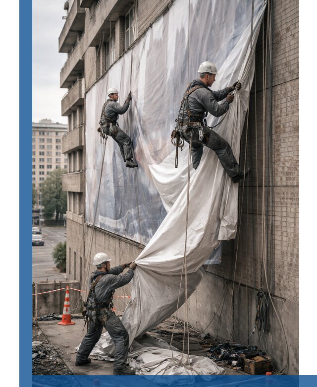 Демонтаж баннеров с фасада в Димитровграде оперативно и безопасно