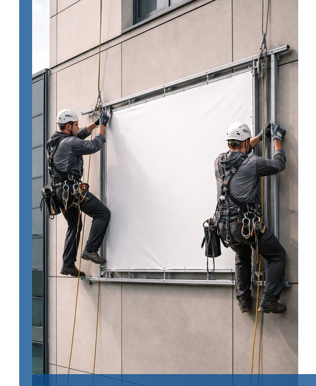 Монтаж наружной рекламной вывески в Димитровграде под ключ