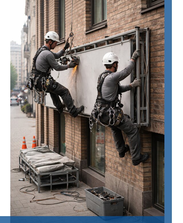 Демонтаж рекламной вывески в Димитровграде от 6697 р. | ВЫСОТНИК-Дмт