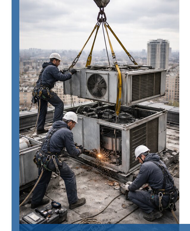 Демонтаж крышной установки в Димитровграде любой сложности