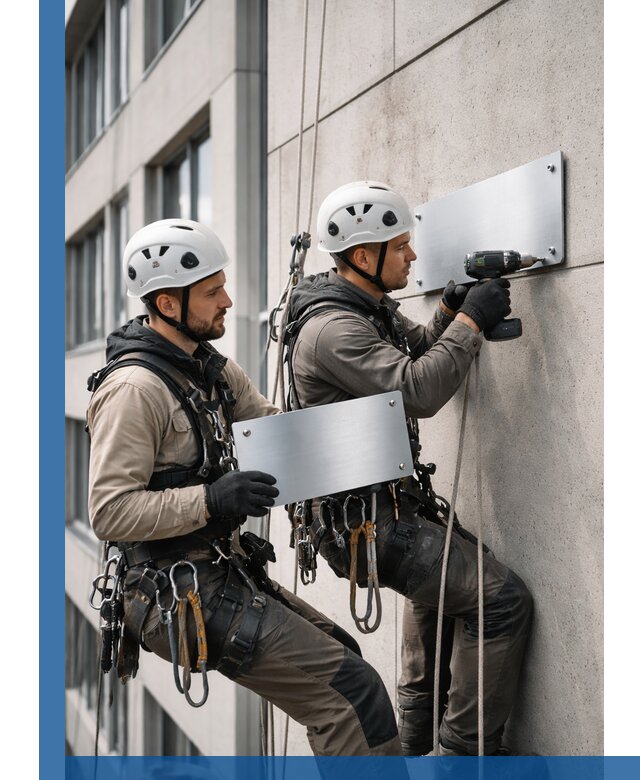 Монтаж табличек и указателей в Димитровграде для зданий и сооружений