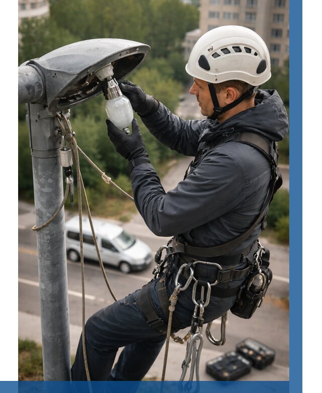 Замена ламп на высоте в Димитровграде от 2576 р. | ВЫСОТНИК-Дмт