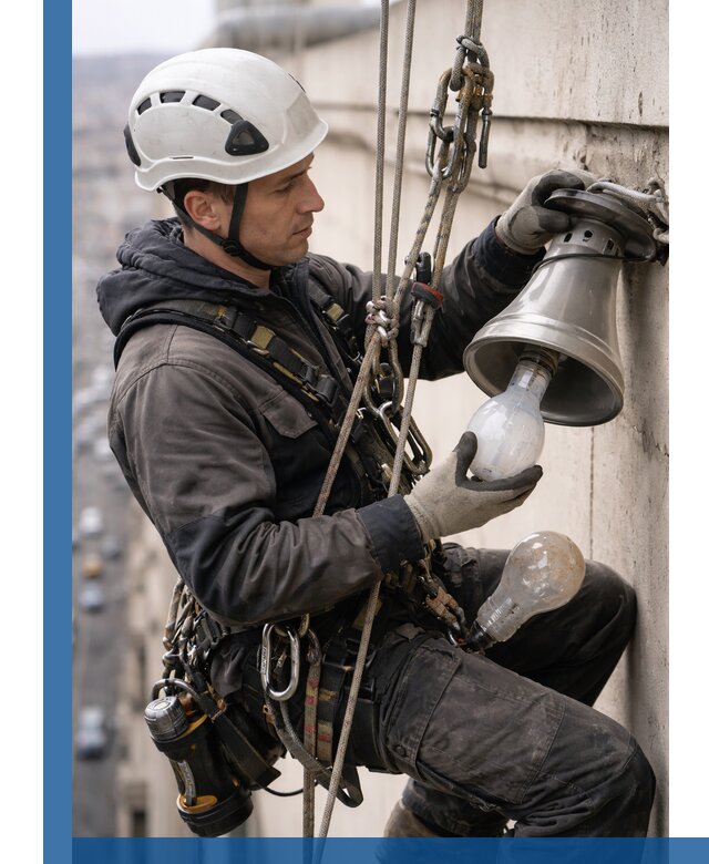 Замена ламп на высоте в Димитровграде профессионально и быстро