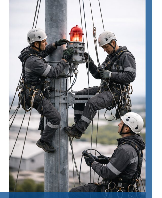 Монтаж заградительных огней в Димитровграде от 8758 р. | ВЫСОТНИК-Дмт