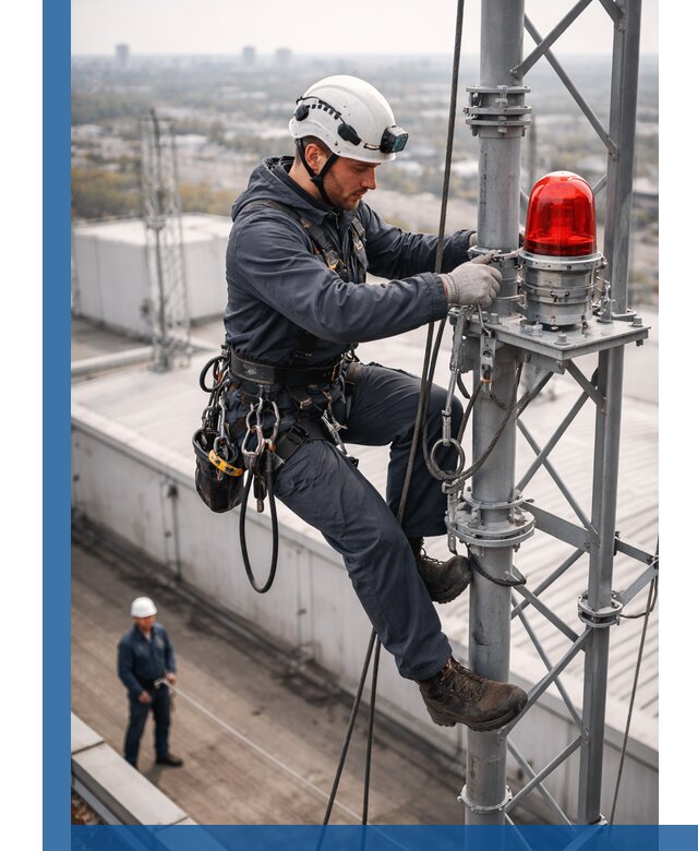 Монтаж заградительных огней и обслуживание объектов в Димитровграде