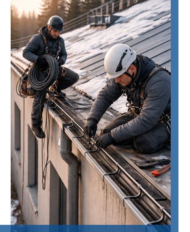 Монтаж греющего кабеля на кровле в Димитровграде от 464 р. | ВЫСОТНИК-Дмт