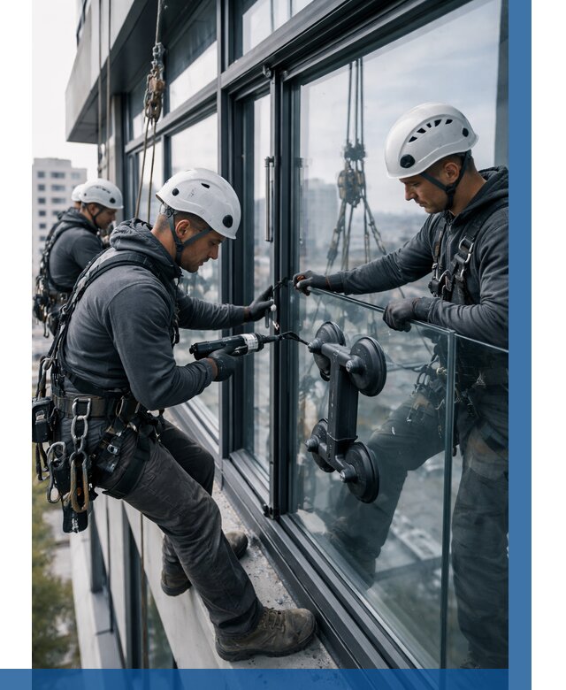 Витражное остекление зданий в Димитровграде от 3606 р. | ВЫСОТНИК-Дмт