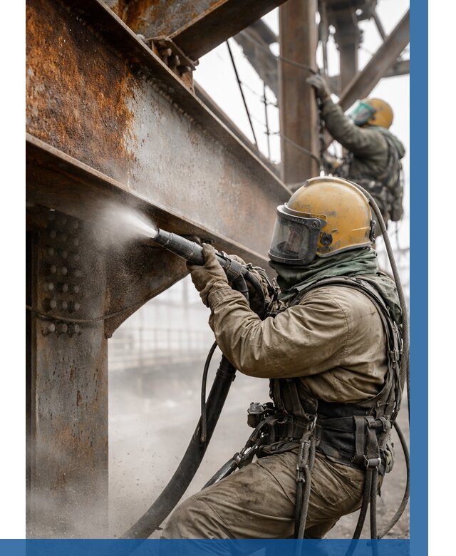 Пескоструйная очистка металлоконструкций в Димитровграде по 618 р. ВЫСОТНИК-Дмт