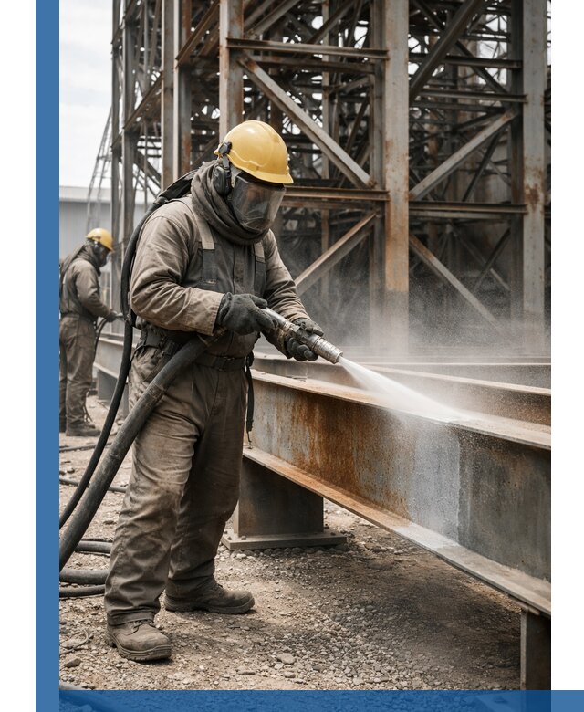 Пескоструйная очистка металлоконструкций в Димитровграде промышленная