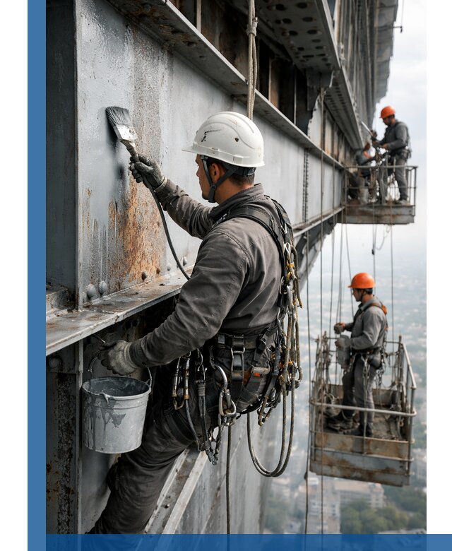 Покраска металлоконструкций на высоте в Димитровграде профессионально