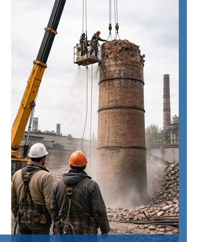 Демонтаж дымовой трубы в Димитровграде от 92727 р. | ВЫСОТНИК-Дмт, смета