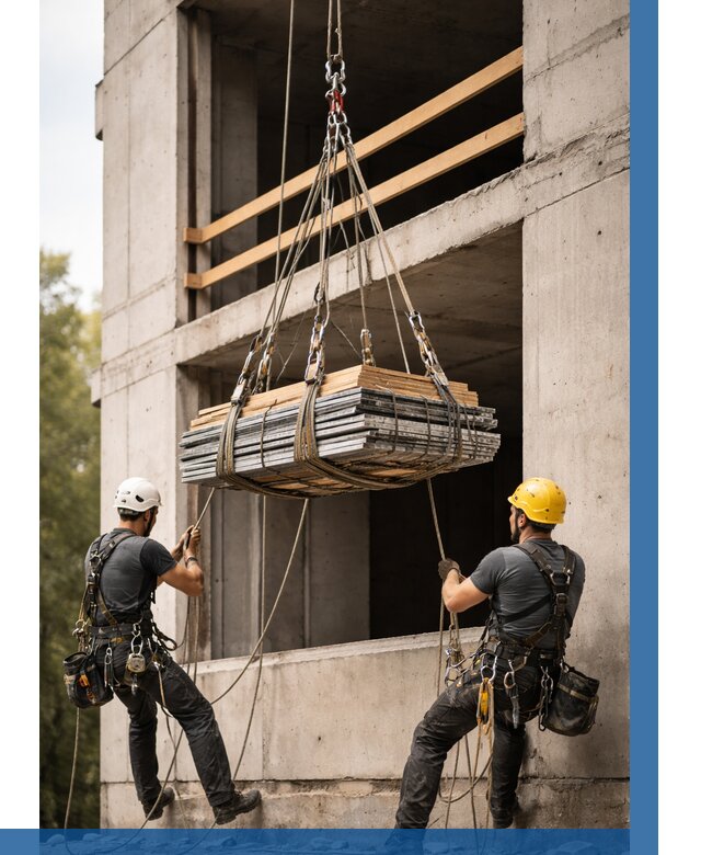 Подъем материала на этаж веревками в Димитровграде от 1545 р. | ВЫСОТНИК-Дмт