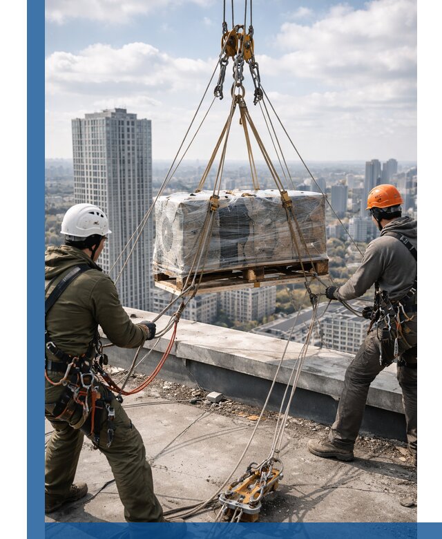 Подъем и монтаж крупногабаритных грузов на крышу в Димитровграде