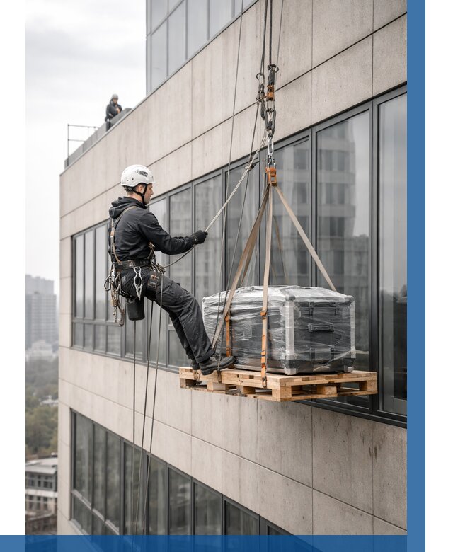 Спуск груза по фасаду в Димитровграде от 3606 р. | ВЫСОТНИК-Дмт