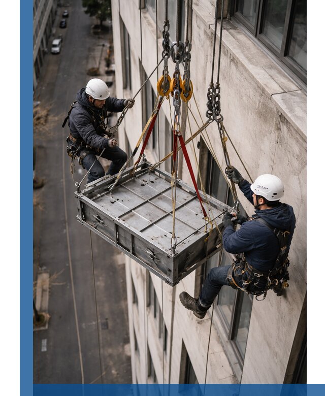 Спуск и подъем грузов по фасаду в Димитровграде для зданий