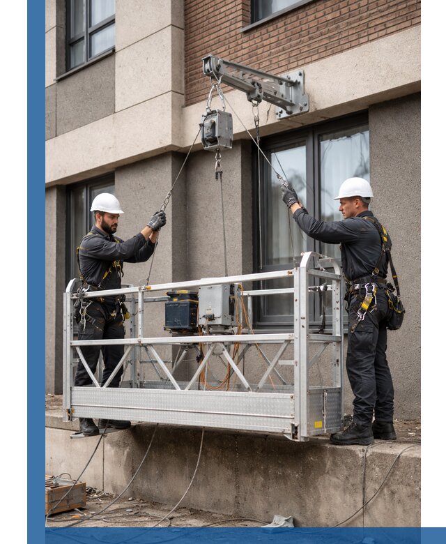 Монтаж и подъем фасадной люльки в Димитровграде с гарантией безопасности