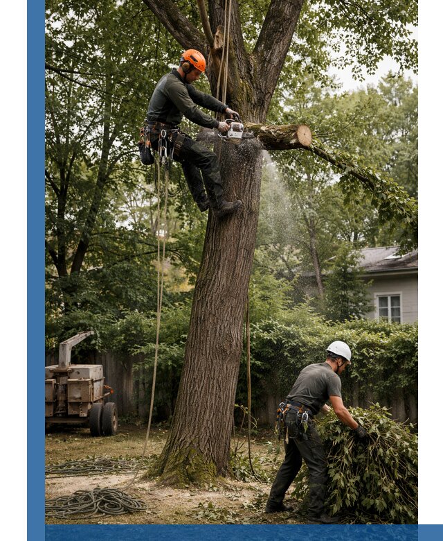Кронирование деревьев в Димитровграде, безопасная высотная обрезка