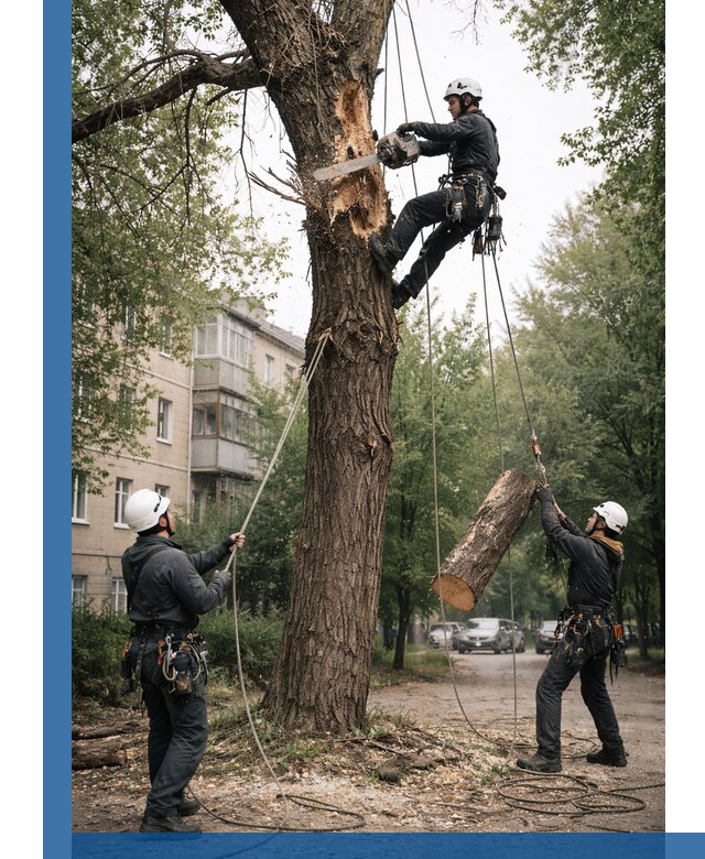 Срочное удаление аварийных деревьев в Димитровграде с гарантией безопасности