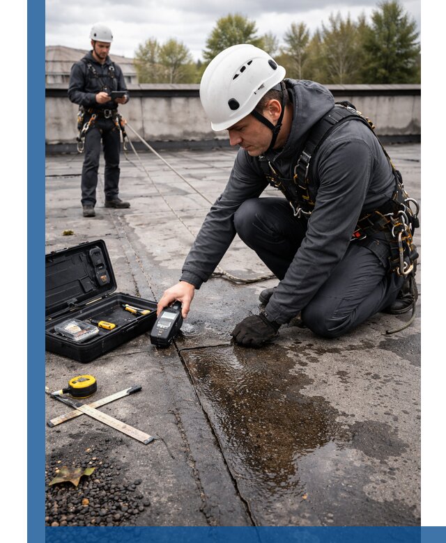 Обследование кровли на протечки и выявление дефектов в Димитровграде