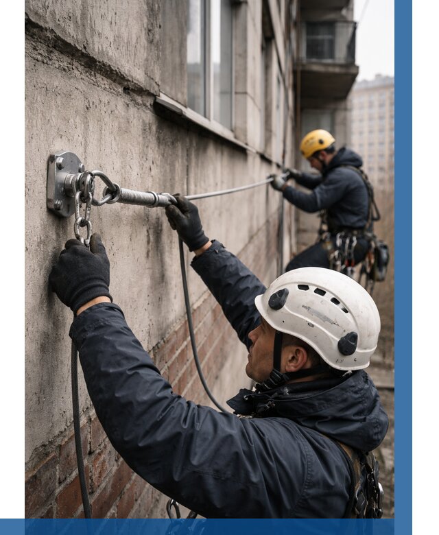 Монтаж анкерных линий в Димитровграде от 3091 р. | ВЫСОТНИК-Дмт