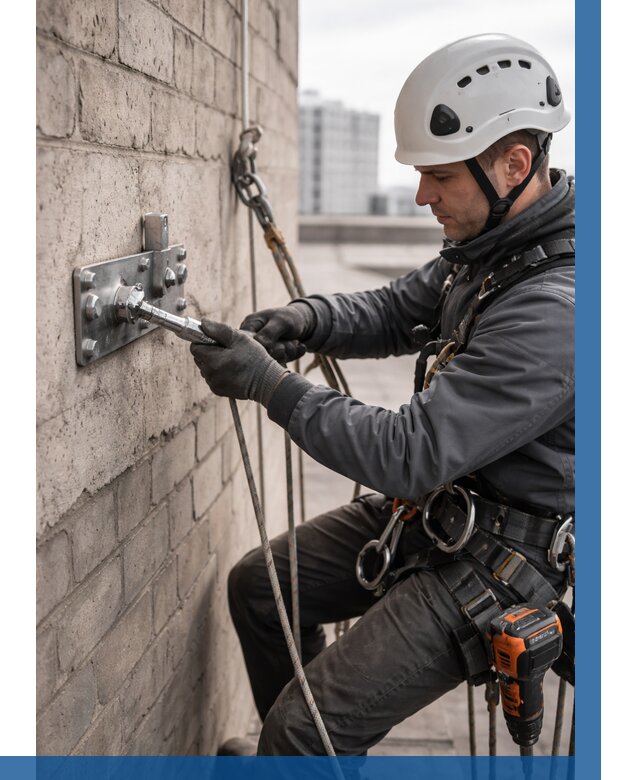 Установка анкерных точек в Димитровграде от 3606 р. | ВЫСОТНИК-Дмт