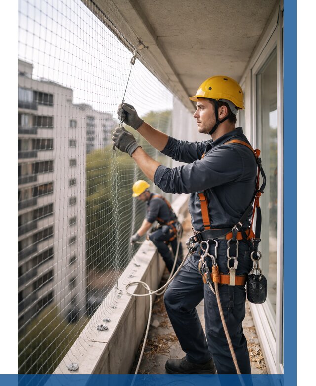 Монтаж сетки от птиц в Димитровграде от 4636 р. | ВЫСОТНИК-Дмт