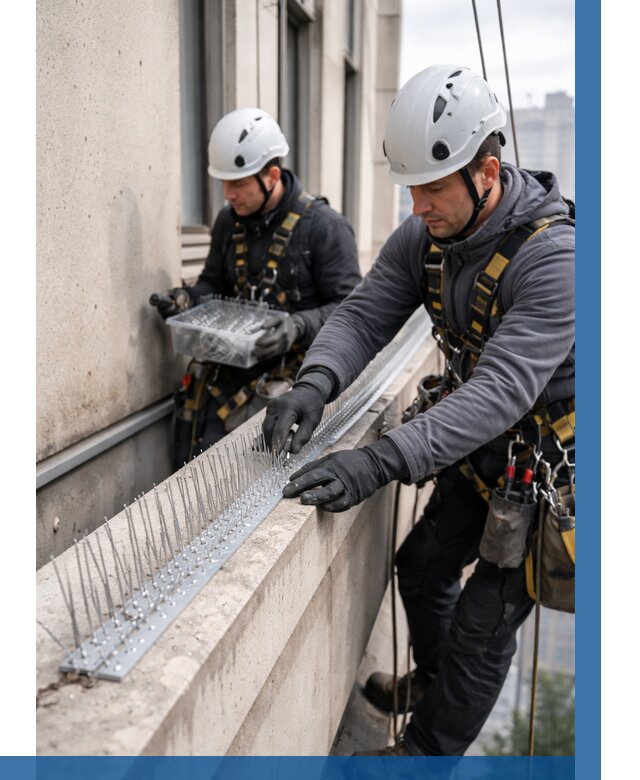 Установка шипов от птиц в Димитровграде от 876 р. | ВЫСОТНИК-Дмт